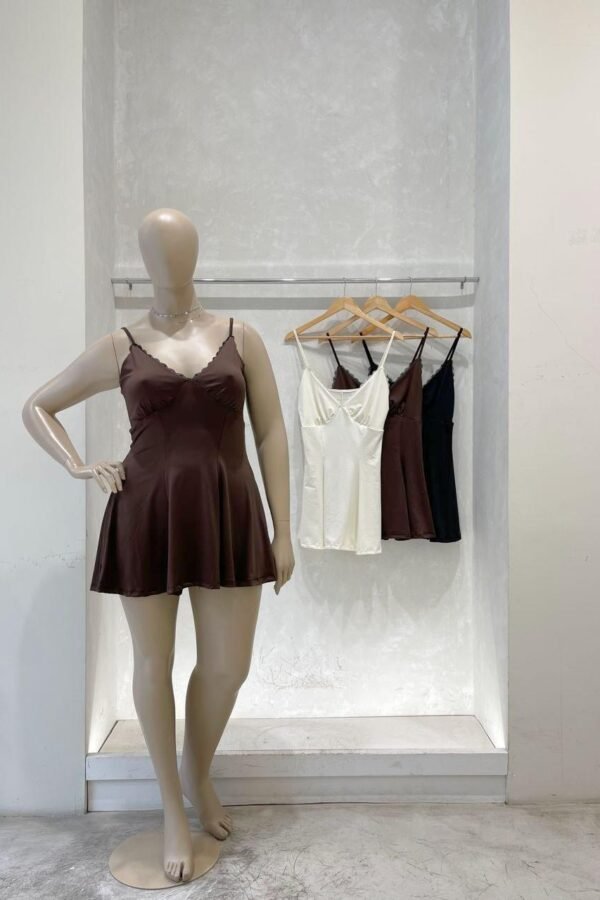 VESTIDO PUNTILLA MICROFIBRA