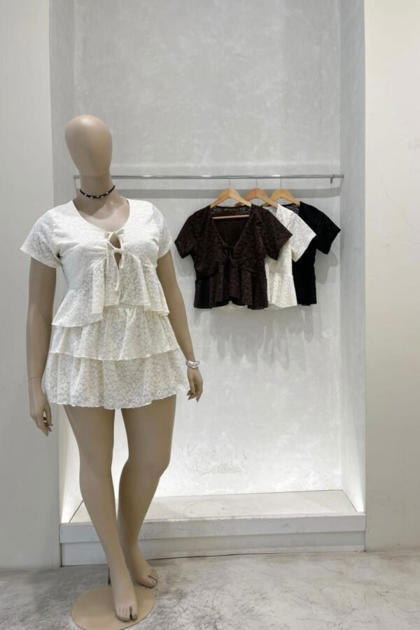 BLUSA VOLADO DOBLE TIRA